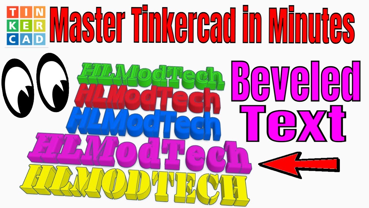 Create Beveled Tinkercad Text in Seconds Master Favorites & Search too
