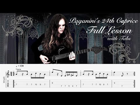 Paganini's 24th Caprice | Full Guitar Lesson with TABS | BEST FINGERINGS!!!!