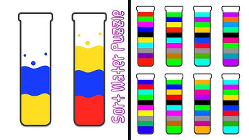 Sort Water Puzzle - Color Liquid Sorting Game - Gameplay