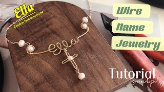 Diy jewelry making / Handmade Jewelry / Wire name jewelry tutorial - (Ella)