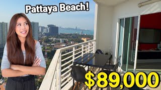 $89,000 (3.2M THB) Pattaya Beach View Condo with Big Balcony in Peaceful area