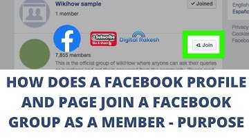 How does a Facebook profile and page join a Facebook Group as a member