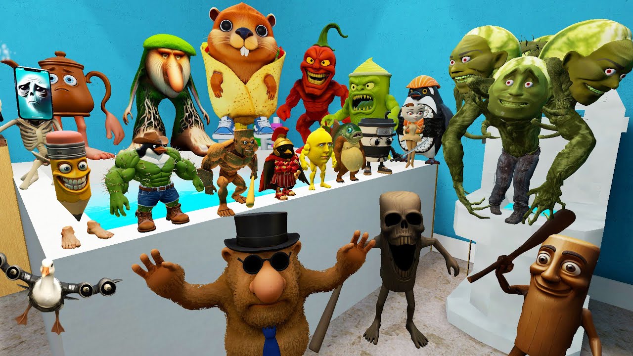 Hancurkan semua Meme Brainrot Italia TungTungTungSahur & Lingang Melon di Toilet - Gmod !