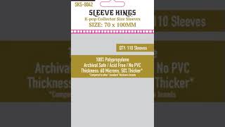 5 new sizes of sleeves