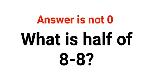 What is half of 8-8? The answer is not 0. Can you solve this American Math Test? #usa