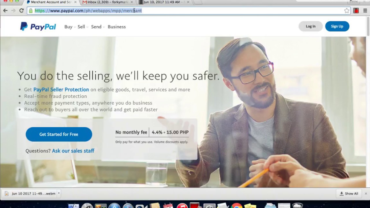 Setting up Paypal Button 