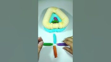 Very relaxing changing color and voicing of pop tube l DIY 😎#relaxing #creative #poptubesound #diy