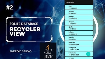RecyclerView With SQLite Database In Android Studio | RecyclerView SQLite Android Studio | Java | #2