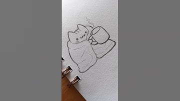 Easy Things to Draw When Bored ✍️ - Part 12 #drawing #cat #art  #cutedrawing #howtodraw #sketch