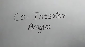 Maths - Parallel Lines (Co -Interior  and Co - Exterior  Angles) #educational world