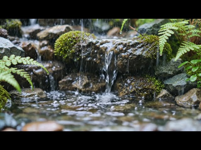 Tranquil Waterfall and Rain – Nature Sounds for Meditation & Focus