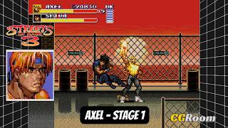 Streets of Rage 3 (SEGA) | Axel Playthrough - Stage 1 Full Gameplay | Bare Knuckle III No Commentary
