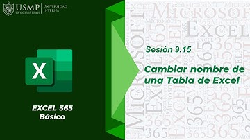 Excel 365 : Sesión 9.15 - Cambiar nombre de una Tabla de Excel