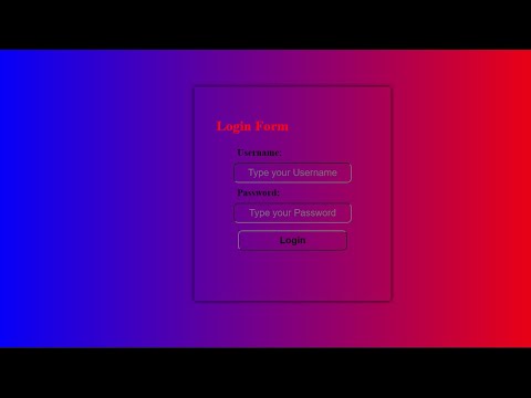 How to create a Login Form in HTML and CSS || Web Development