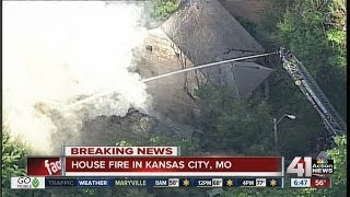 House on fire in KCMO