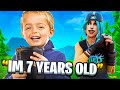 I Pretended To Be A 7 Year Old And Troll My Fortnite Girlfriend...