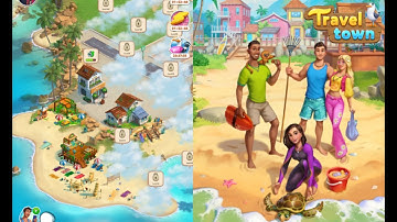 Travel Town - Merge Adventure | Level 6-10 Part 2 🐚🥗