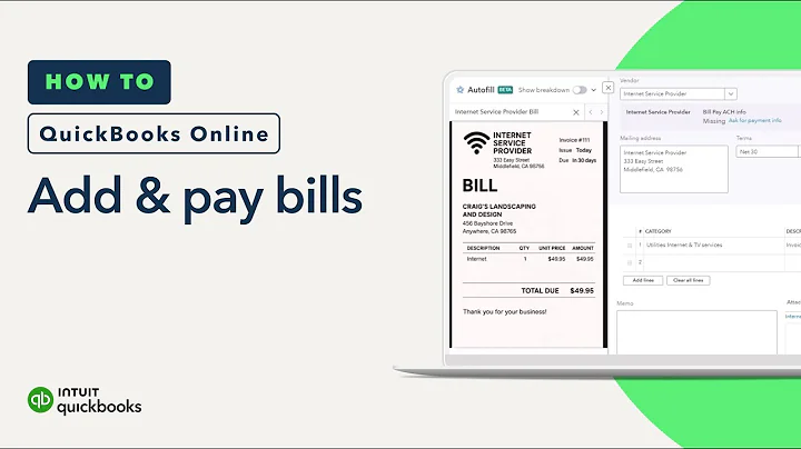 How to add and pay bills in QuickBooks Online