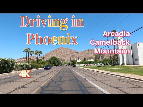 Camelback Mountain 4K- Driving in Phoenix Arcadia Arizona Ambient Drive