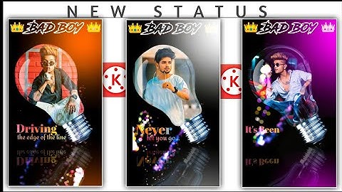 New light effect whatsapp status video editing in Kinemaster 2020 | badboy & lyrics status editing