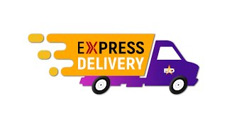 How to make a express delivery logo in photoshop cc