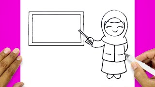 Cara Menggambar Guru Yang Bagus | Poster Hari Guru Simple Cara Menggambar Guru Yang Bagus | Poster Hari Guru Simple