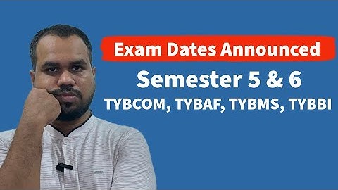 Third Year Sem 5 - Exam Start Date #tybcom #tybaf #tybms #tybbi