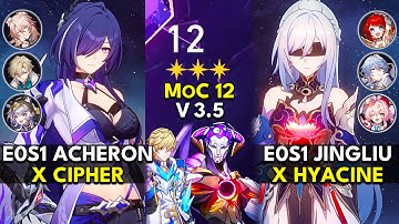E0S1 Acheron x Cipher & E0S1 Jingliu x Hyacine | Memory of Chaos Floor 12 (3 Stars) | HSR 3.5