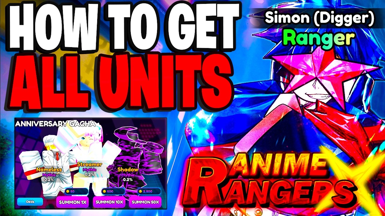 How To Get ALL The NEW Units In Anniversary Update In Anime Rangers X ...