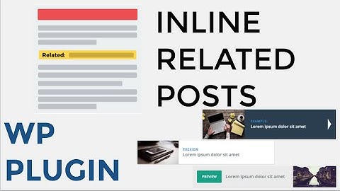 Inline Related Posts Wordpress Plugin