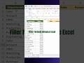 Amazing use of filter formula  advance excel  exceltips exceltutorial