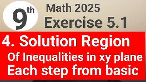 Exercise 5.1 question 4 math 9 PCTB | how to solve algebraic linear inequalities | waseem academy