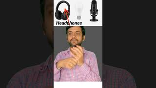 Headphones, LED lamp Bulb, Microphone, india sign language