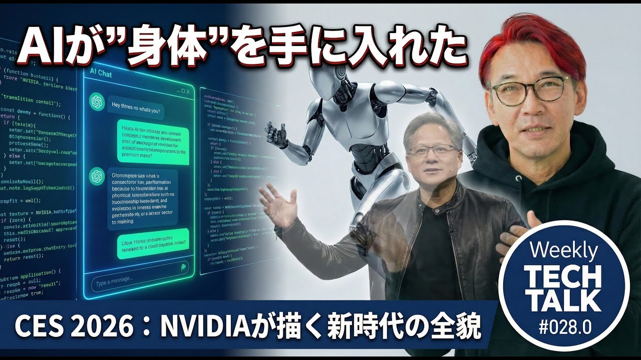 【CESスペシャルリポート】AI Gets A Body: NVIDIAが描く「フィジカルAI」新時代の幕開けと”日本勢の暗雲”【Weekly Tech Talk :#28.0】