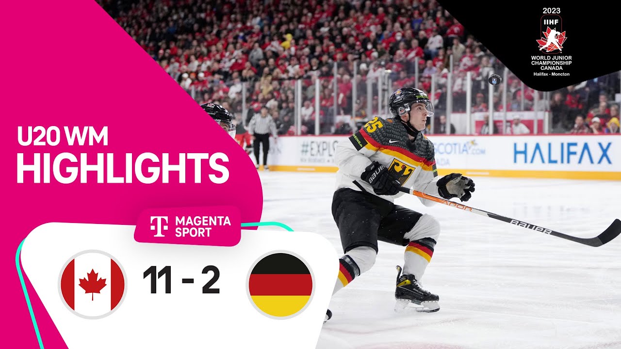 Kanada - Deutschland Highlights Gruppenphase IIHF U20 Eishockey-WM 2023 MAGENTA SPORT