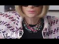 Anna Wintour on Karl Lagerfeld's "Colored Pencil" Inspired Looks
