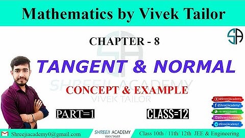 Tangent&Normal/Application of Derivative/concept&examples/class12/rbse&cbse/maths/By:Vivek Tailor