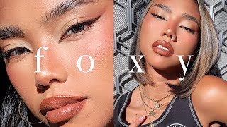 GLAM for NOTHING! lol 🦊🤧 soft glam x fox eye makeup tutorial