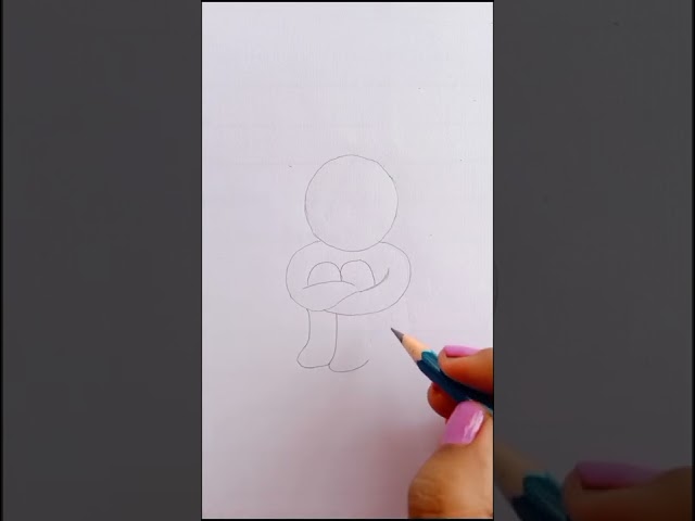 Sad drawing easy || easy drawing shorts class=