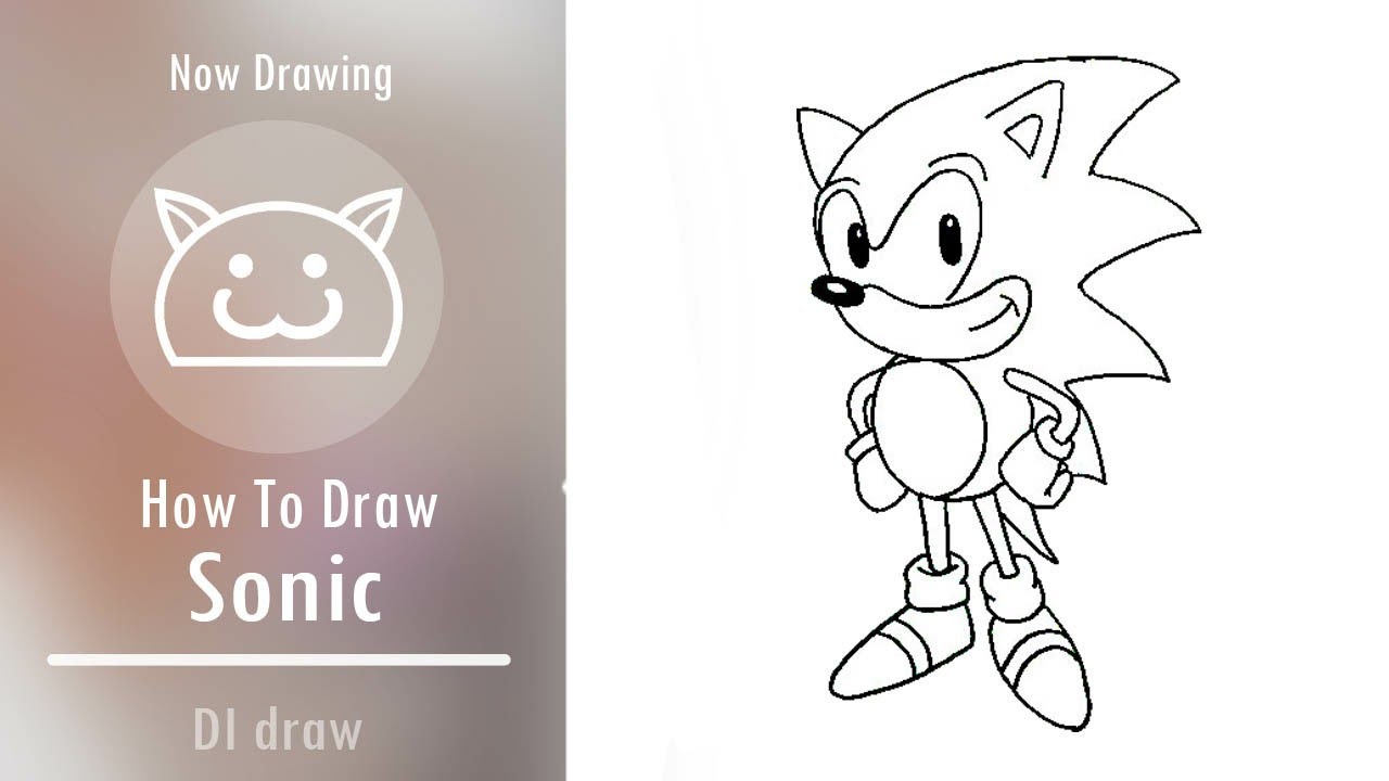 How To Draw Sonic the Hedgehog - YouTube