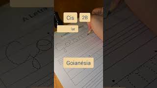 Como Se Escreve Goianésia Usando A Letra Cursiva Prática? Usando Lápis Da Marca Cis