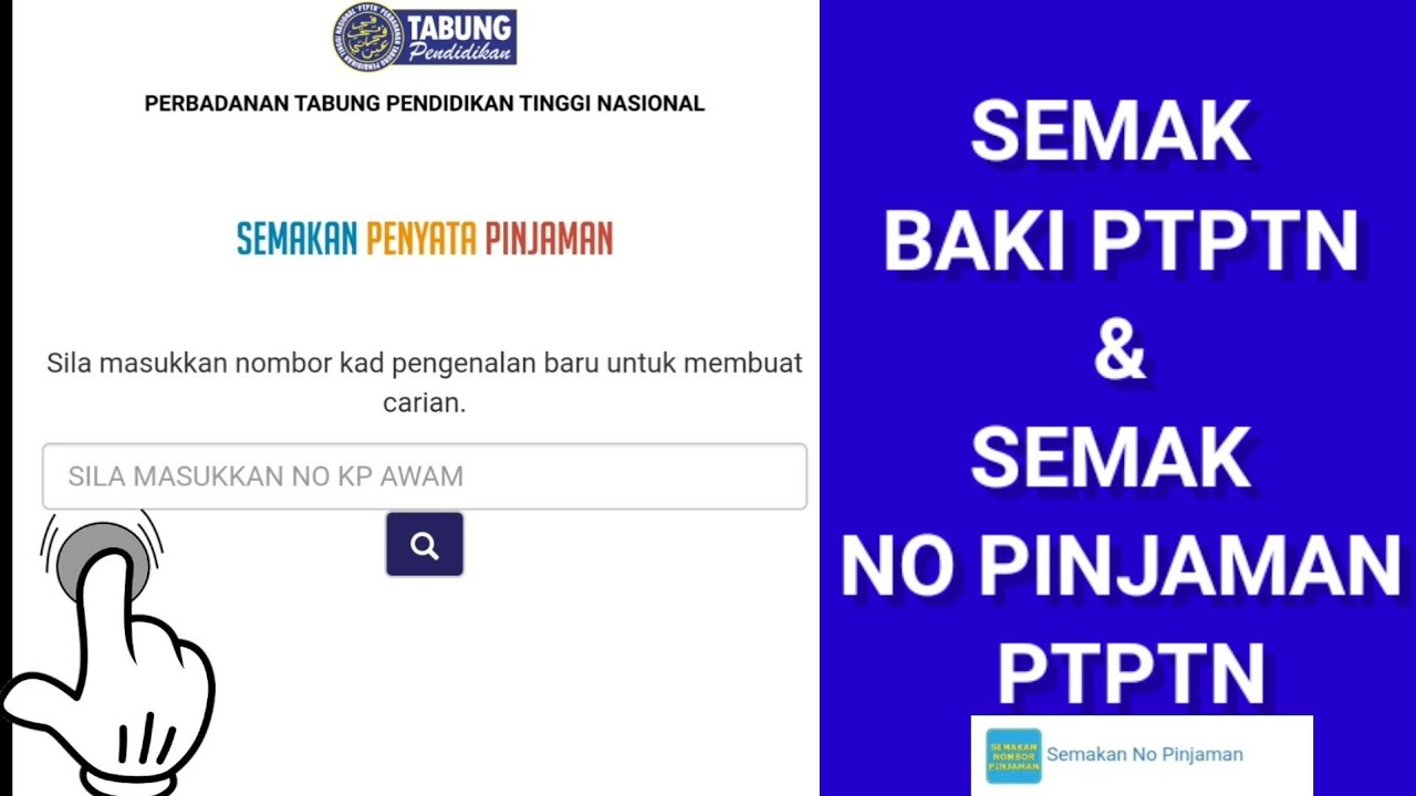 Baki ptptn semakan PERBADANAN TABUNG