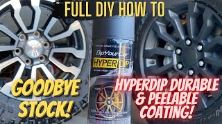 HYPERDIP Your Wheels! Apply a Durable, Peelable & Temporary Coating to Your Project! Bye Plasti Dip!