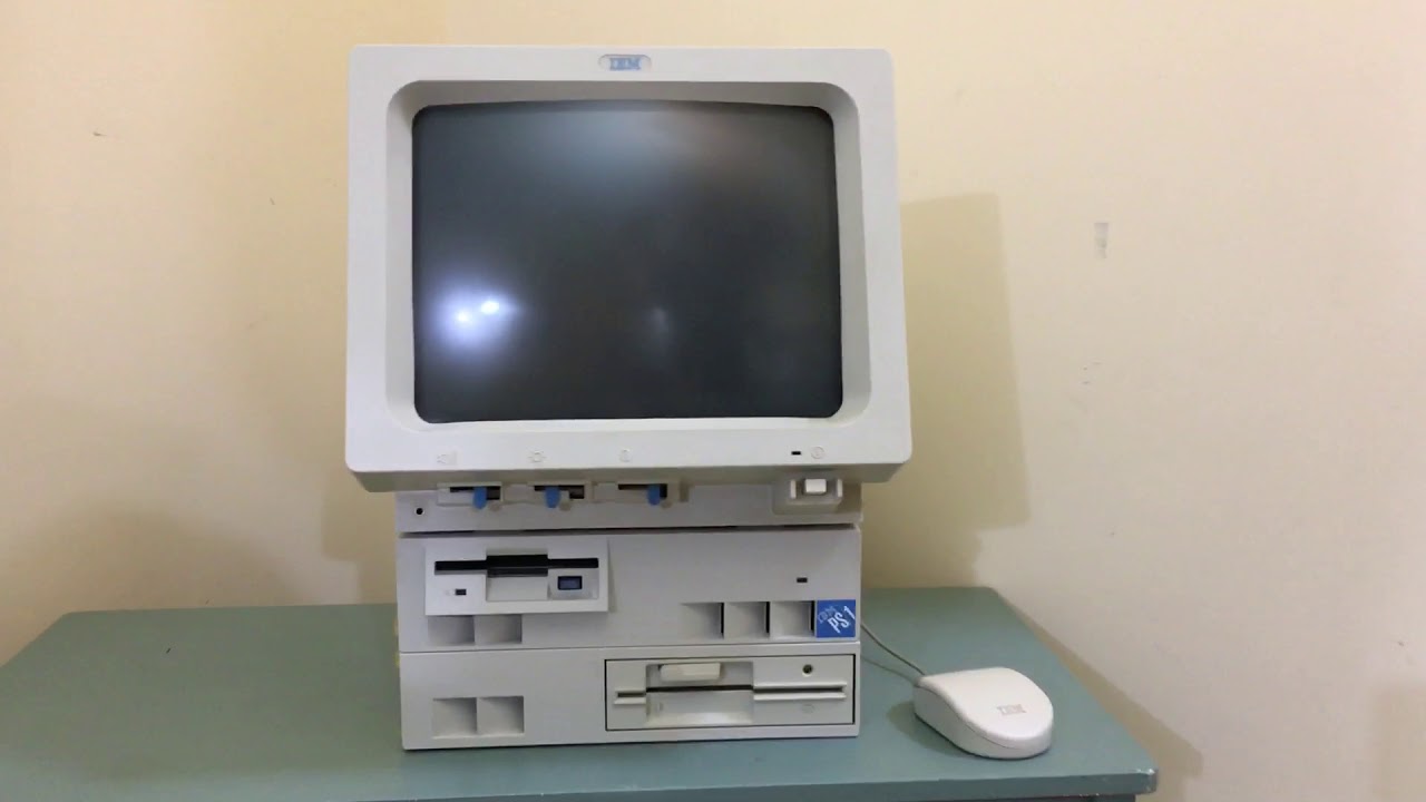 IBM PS/1 2011-E34 286 10MHz - YouTube
