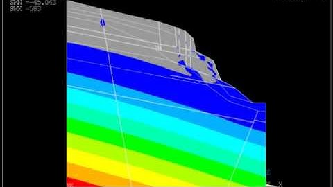 Modelling the rainfall into a cracked slope