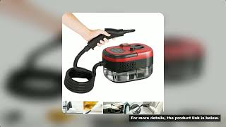 Electric Steam Cleaner 2500W High Pressure Portable Cleaning Machine with Glass Brushes, Car Seats S