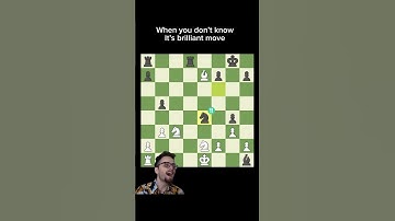 Amazing brilliant move, who now why? #chess
