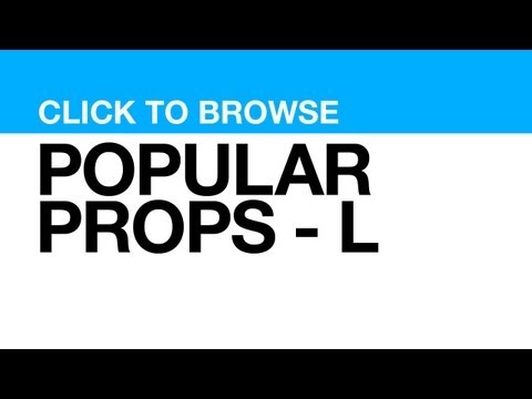 Most Popular Props - L **CLICK VIDEO to watch clips featuring PROP**