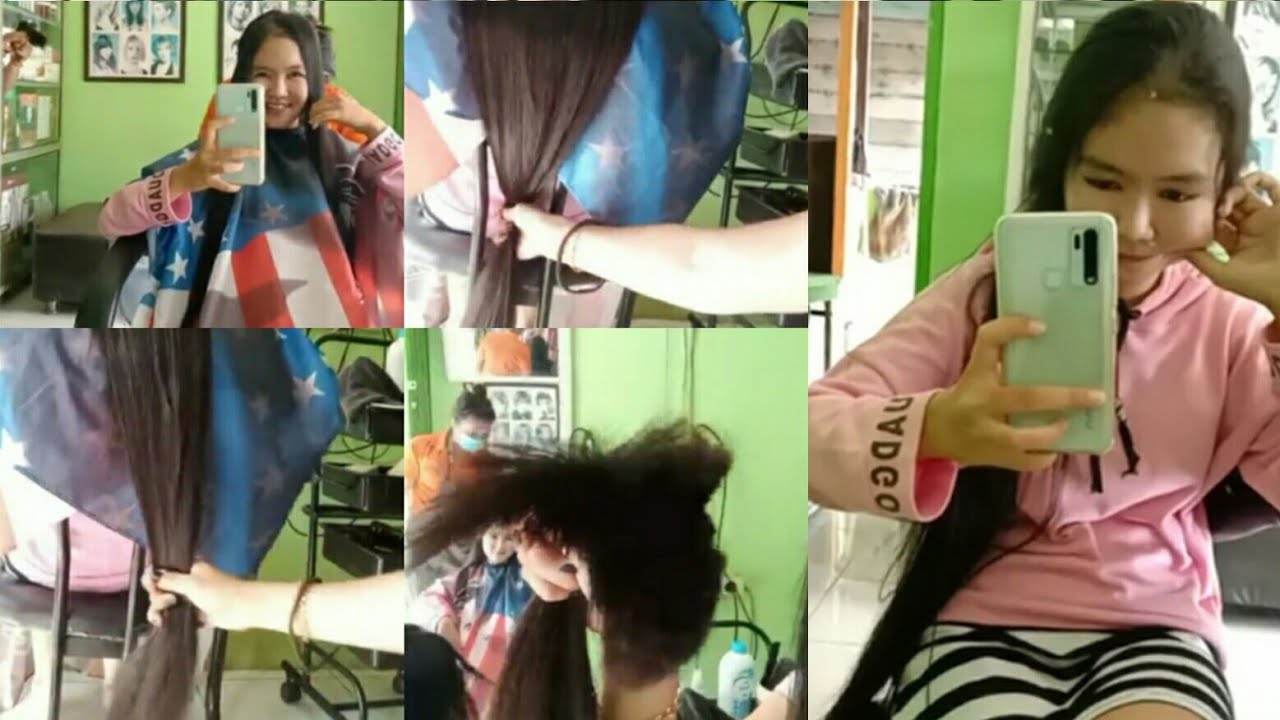 ✓ SHORT HAIR STYLE | RAMBUT SUPER PANJANG DI POTONG PENDEK - LONG HAIRCUT TO SHORT