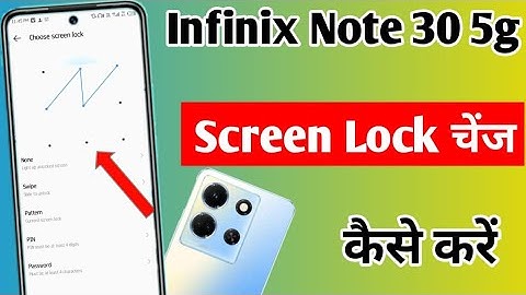 infinix note 30 5g me screen lock change kaise kare | how to change screen lock infinix note 30 5g